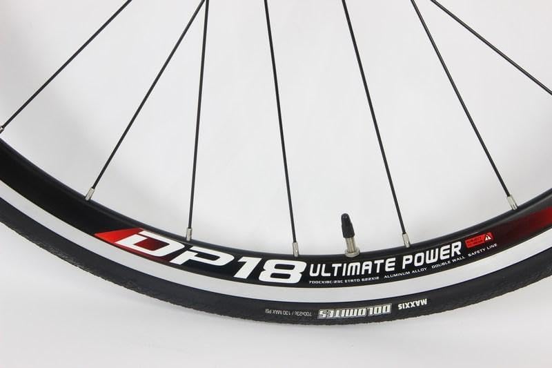 700c Weinmann DP18 Road Traithlon Wheels Wheelset with 700 x 23c Dolomite Tires and Tubes Pair