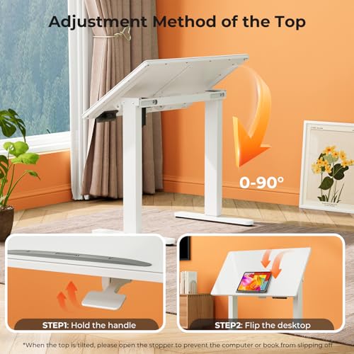 Electric standing desk adjustable