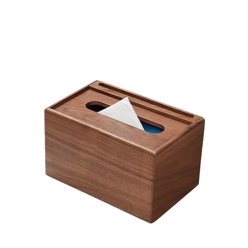 Aimanqi 22X13x11.5 Walnut Tissue Box Table Napkin Dispenser Wood Paper Holder Decorativehome Office Hotel(22X13x11.5)
