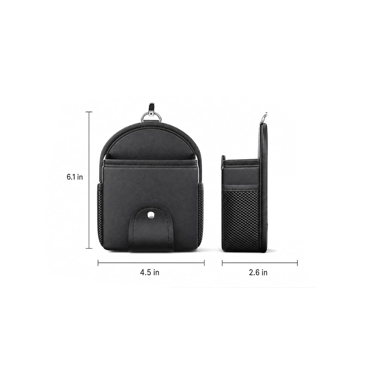 Organizzatore Bocchette per Audi A6 Avant C7 4G I 2011-2018 | Tasca Portaoggetti in Pelle PU per Cellulare Occhiali Chiavi Monete Nero