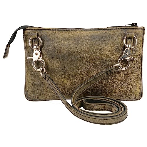 Milwaukee Leather MP8820 Women's Retro Brown Leather Shoulder Bag with Zipper Closure and Leather Strap2