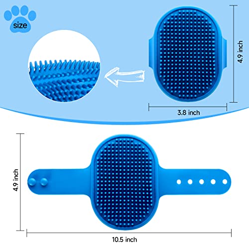Dog Bath Brush Dog Grooming Brush, Pet Shampoo Brush Massage Rubber Comb With Adjustable Ring Handle For Short Long Haired Dogs And Cats #TOP1