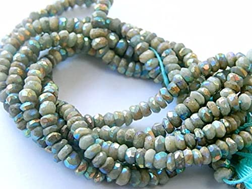 Perles en agate mousse verte de 4mm pour création de bijoux faits main - 2