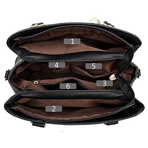 Bolso Satchel con Asa Superior para Mujer de Cuero PU Suave miniatura 5