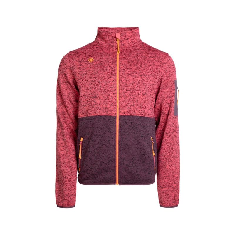 Izas Vadiel Chaqueta de Hombre Look Wool para Invierno. Abrigo Resistente al Viento y Lluvia con Cremallera y Bolsillos. Anorak Transpirable y Cálido para Frío y Nieve. Color Coral. Talla L