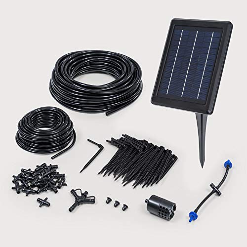 Blumfeldt Greenkeeper Solar Bewässerungssystem, inkl. Solarpanel, Batterie: 1.500 mAh, umweltfreundlich, für bis zu 40 Pflanzen, Partikelfilter, Fließgeschwindigkeit: 2 l/min, einfache Installation