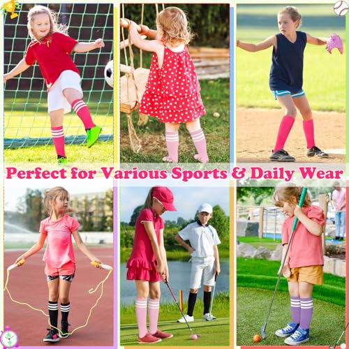 Image of Sarfel Toddler Soccer Socks Kids Soccer Socks Youth Soccer Socks Kids Baseball Socks Girls Softball Socks Boys Football Socks