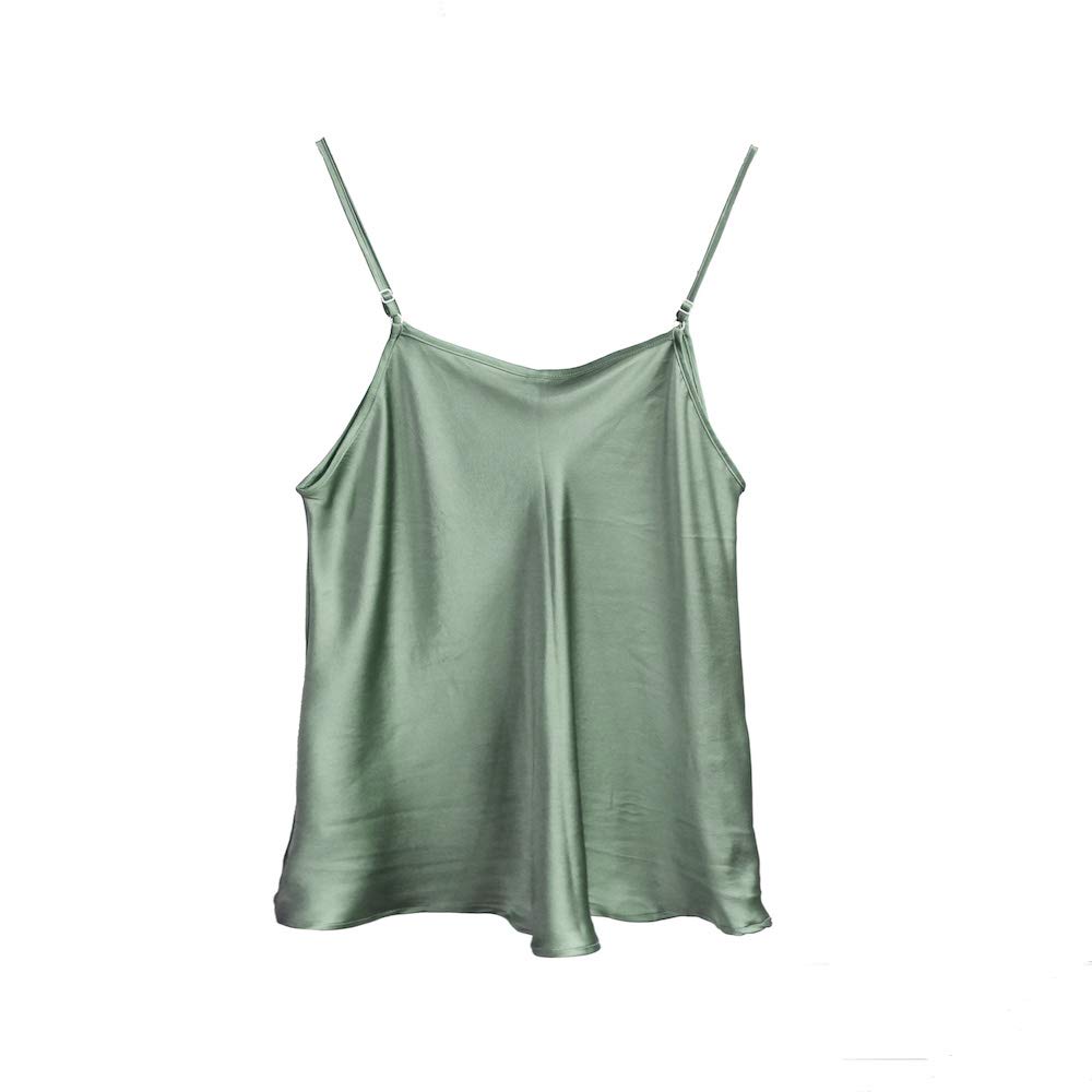 SIXIULIYU 100% Mulberry Silk Camisole Adjustable Strap Made By Bias Women Vest Tops