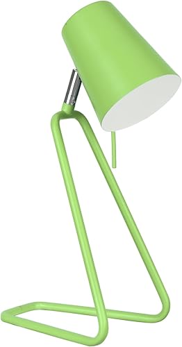Aspen Creative 40103-2 Lámpara de escritorio de metal moderno de 13 12 pulgadas, acabado verde manzana con pantalla de metal, 4 34 pulgadas de ancho