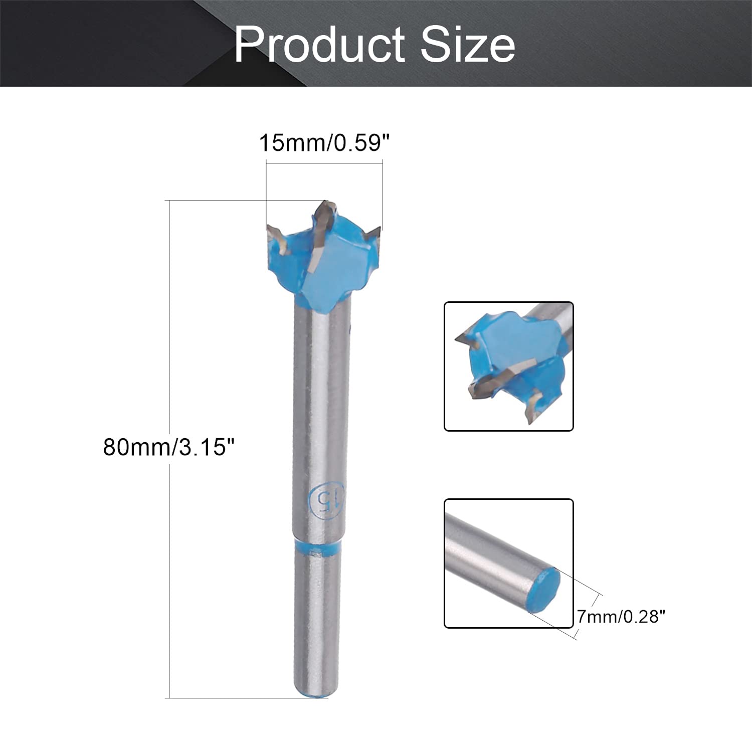 CMT 3/8-Inch Forstner Bit - 3/8-Inch Shank For Precision Flat Bottom Holes In Wood