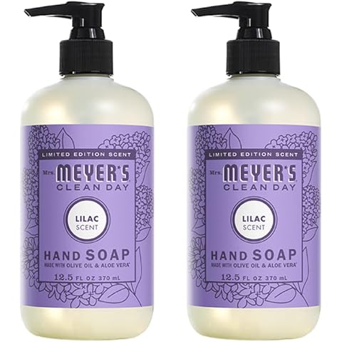 MRS. MEYER'S CLEAN DAY Lilac Liquid Hand Soap 12.5 Fl Oz (Pack of 2)