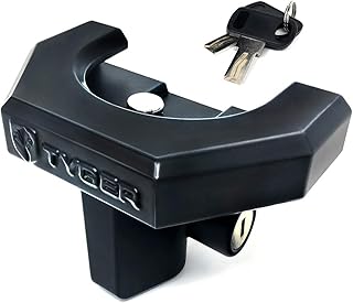 Tyger Auto TG-CL2U006B Coupler Lock for 2" Trailer Coupler (Coupler Lip Width < 3-3/4"; Coupler Height < 5/16"; Coupler Ball < 2-1/2")