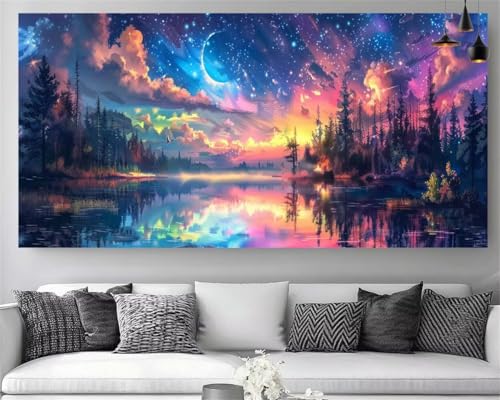 DIY Peinture Diamant Forêt pour salon moderne tableau XXL 5D