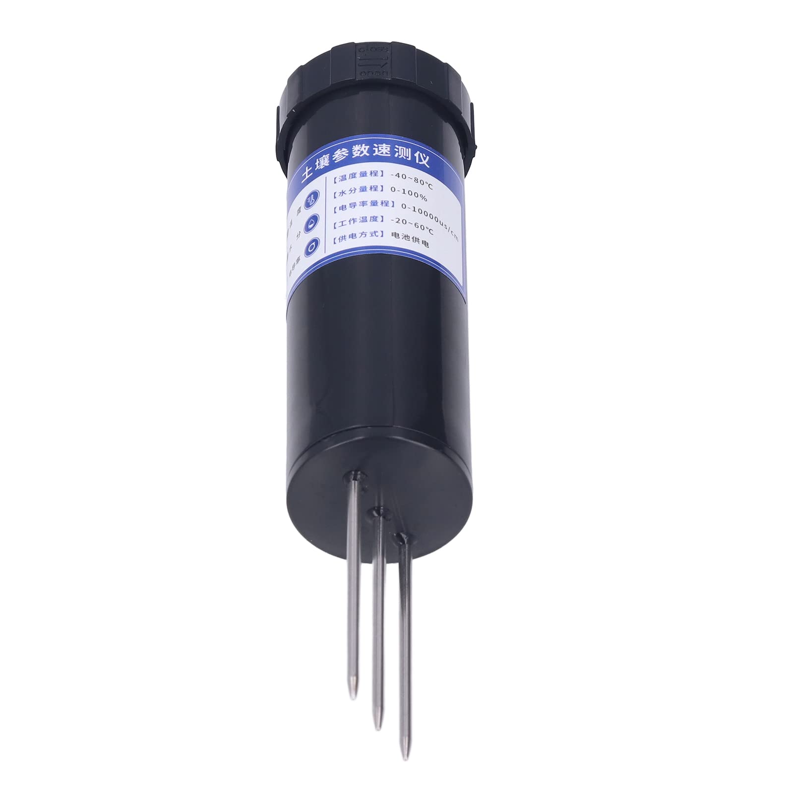 Haofy Sensor de Humedad y Temperatura del Suelo, Probador de Suelo, Medidor de Humedad del Suelo, Sensor de Sonda, Instrumento de Medición de Velocidad del Suelo, Acero Inoxidable