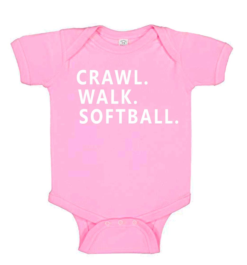 7 Years Southern Baby Girl Softball Romper for Little Sports Fans (12 Month, Pink)