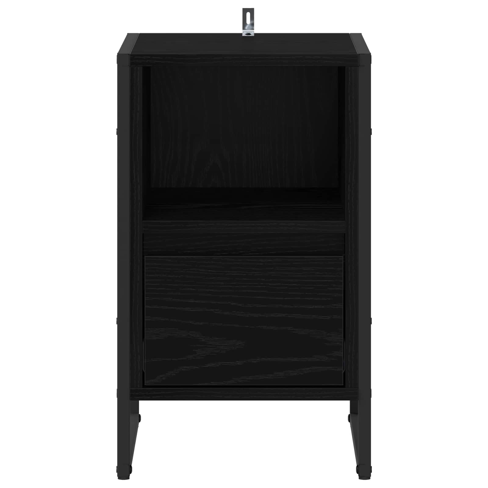 Comodino industriale 2 pz Rovere nero con 2 cassetti 39,5 x 30 x 50 cm tavolino mobiletto salvaspazio per camera da letto soggiorno ufficio con ripiano e contenitore