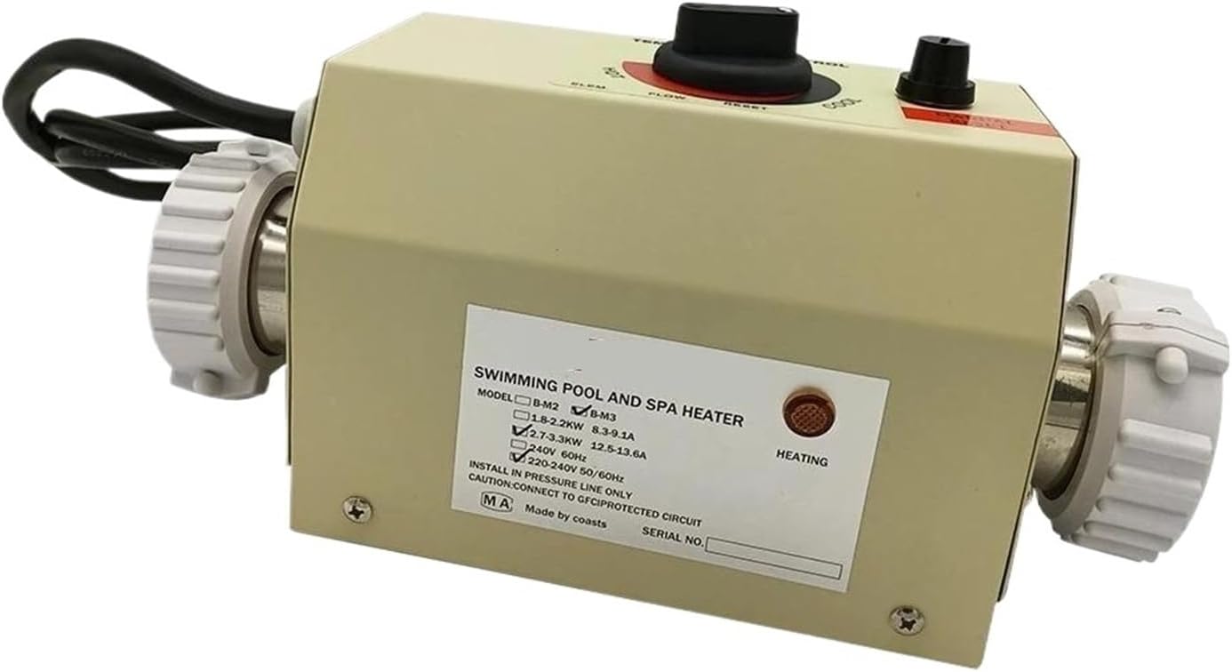 4KW Electric Swimming Pool Heat Pump SPA Bath Heating Tub Water Heater Thermostat Pool Accessories Fast and Efficient