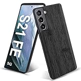 Yvpwt for Samsung Galaxy S21 FE Case Slim Fit Thin Simulation Wood Grain Cover Anti-Scratch Shockpro