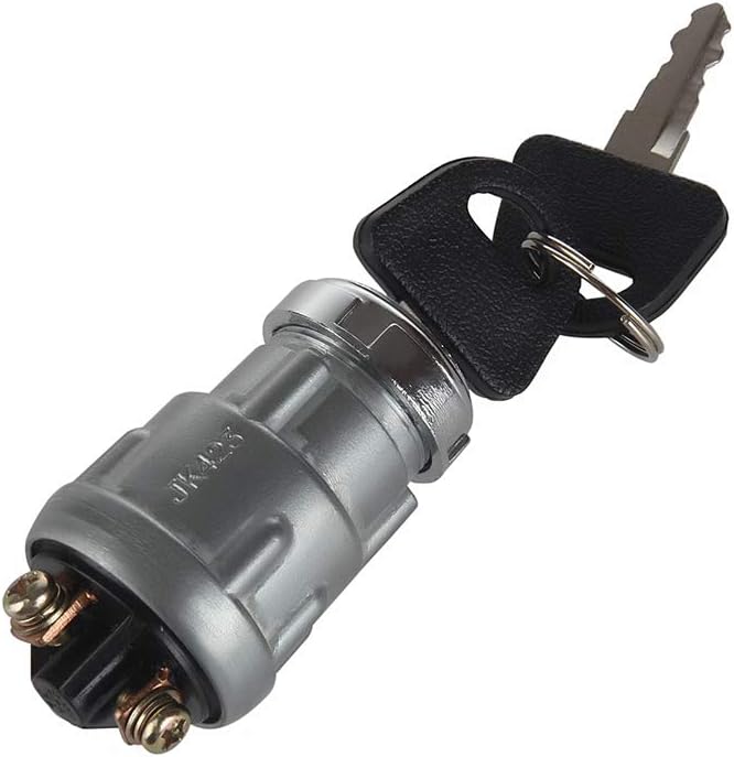 Ignition Starter Switch with 3 Position 3 Connection Terminal 2 Keys Replacement for Car, Moto, Tractor, Forklift, Truck, Scooter, Trailer, Agricultural,Modified Car Pit Quad Go Kart UTV Moped Buggy
