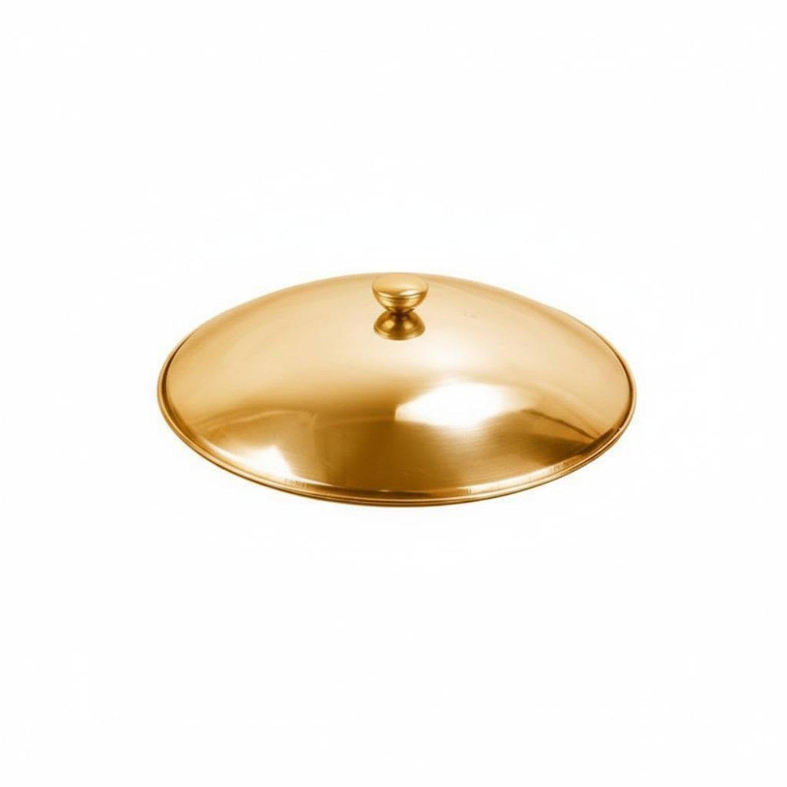 Stainless Steel Pot Lid Heavy Duty Chafing Dish Cover Sturdy Domed Wok Lid for Restaurant Owners, Food Enthusiasts, Restaurants, Bar, Catering Events Gold 8 Inch Plain-image-10