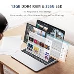 VGKE 15.6" Laptop Computer, Full HD 1920 * 1080p Laptop with Backlit Keyboard, Intel Celeron Quad-Core J4125 Processor, 12GB DDR4 RAM 256GB SSD, Webcam, Fingerprint Reader, Silver - Image 4