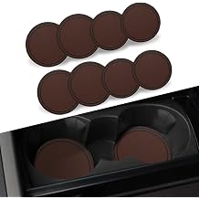 TripleAliners Cup Holder Insert Coasters Universal Fit Set of 4, Brown