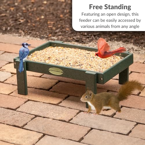 Dutchcrafters OGF-1 Amish American Made Platform Bird Feeder, Free Standing Ground Bird Feeders For Outdoors, With Raised Seed Tray For Wild Birds thumb #2