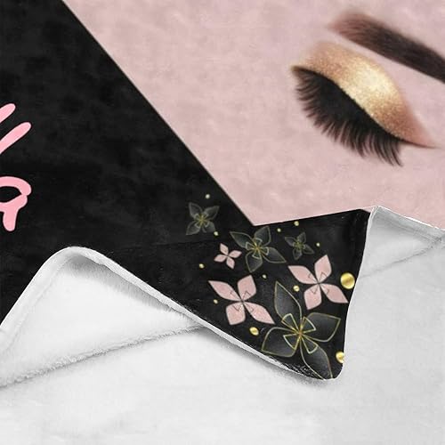 Miniatura 9 de Manta personalizada con diseño de corazón de la Torre Eiffel París, manta de forro polar suave con nombre para regalos, sofá cama (50 x 60 pulgadas)