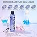 Morovan Monomer Acrylic Nail Liquid 8oz for Acrylic Powder - Professional Monomer Acrylic Nail Liquid For Acrylic Nail Extension Non-Yellowing MMA-Free