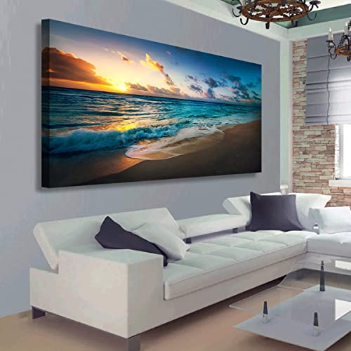 Beach Pictures Wall Art Canvas Prints Seascape Themed Decor for