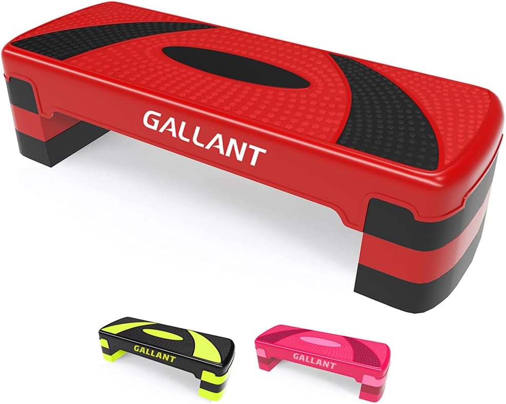 Sponsored Ad – Gallant Exercise Stepper for Home - Aerobic Step Platform with 3 Adjustable Heights (10cm/15cm/20cm) - Non-Slip Fitness Step for Workouts, Cardio & Gym Step Exercises