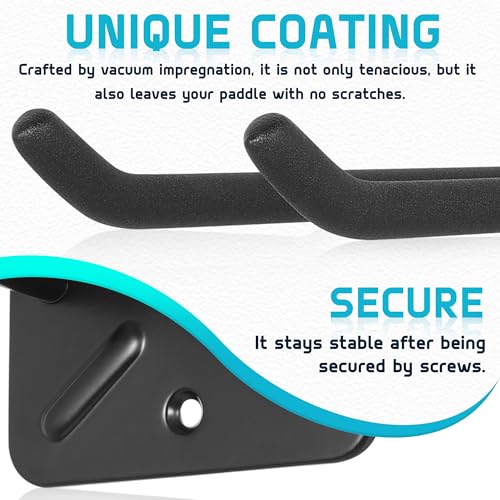 Antidious Kayak Paddles Storage Rack, Garage Metal Oars holder for up to 6 paddles Storage with Non-scratch Grip by Antidious - Image 4