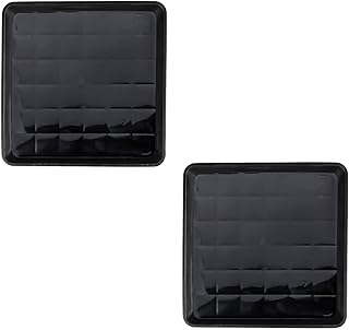 LAHONI 2 Pieces Plastic Plant Saucer, 9 Inch Flower Pot Drip Trays Square Plant Saucers Container Accessories for Indoor, Outdoor, Garden Plant Pots (Black)