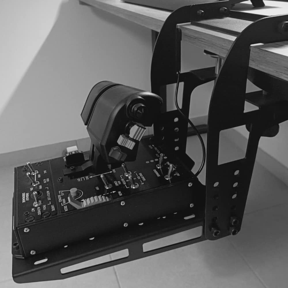 OPLITE Support Race & Flight Desk Mount Simulation Cockpit pour Joystick Manette des Gaz Boite de vitesse