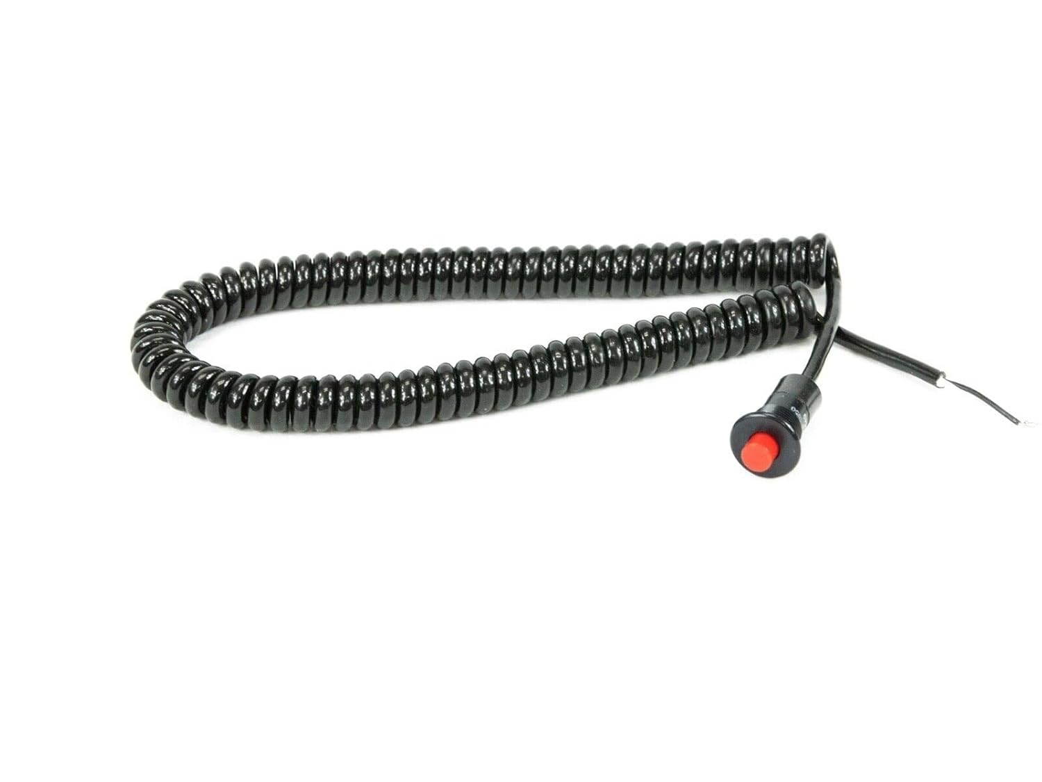 Momentary Small Push Button w/ 6' Wound Cord (Red)
