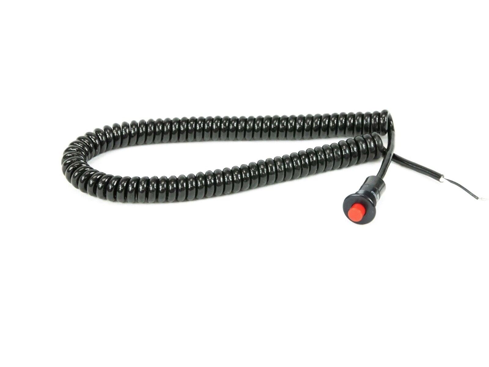 Momentary Small Push Button w/ 6' Wound Cord (Red)
