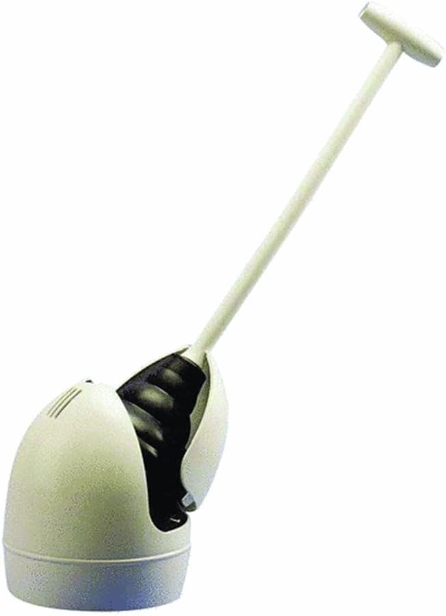 Korky 90-4A Toilet Plunger and Holder, 6.6" x 23", Black