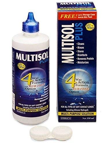 Optify Multisol Plus Multipurpose Lens Solution 350ml + Free Lens Storage Case