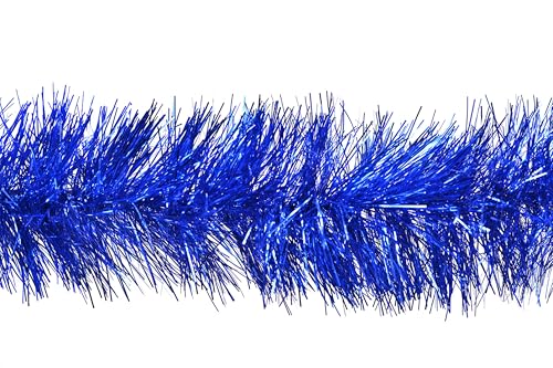 3 m Ghirlanda di Natale 15 cm//Capodanno Carnevale Natale decorazione albero di Natale Decorazioni girllande Albero di Natale Lametta 150 mm blau