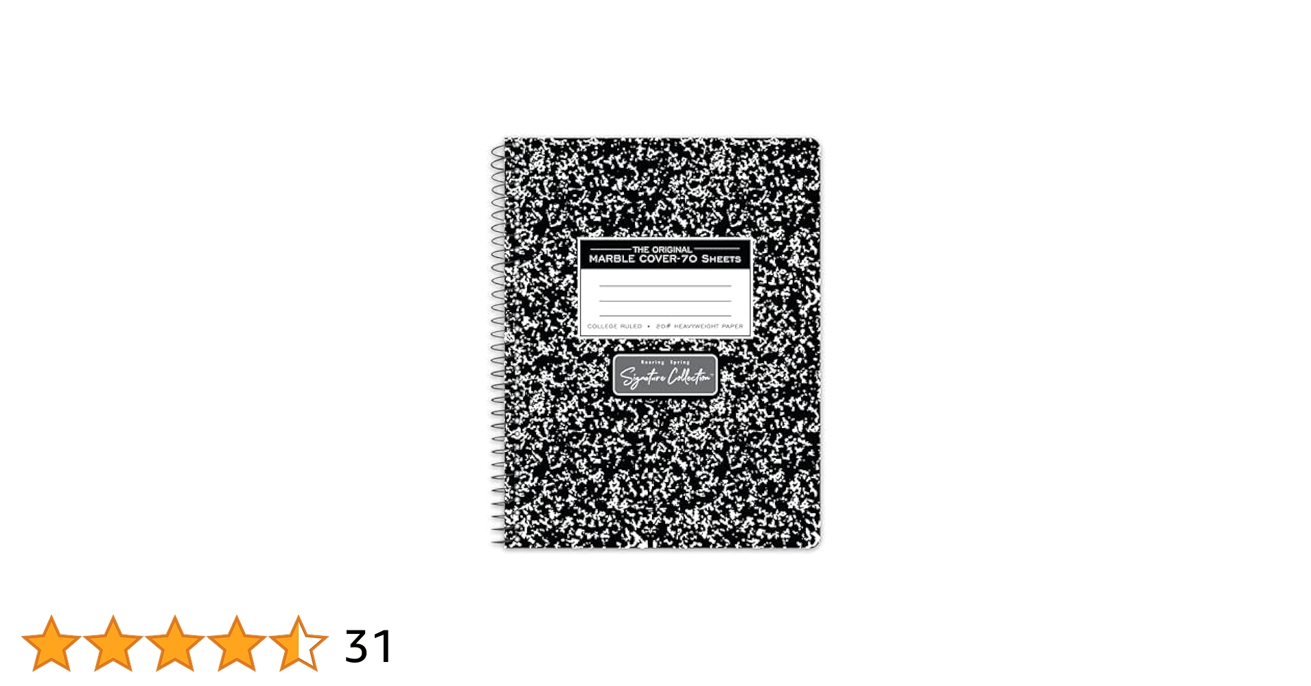 amazon-com-roaring-spring-signature-collection-college-ruled-spiral-wirebound-composition-book-9-75-x-7-5-70-sheets-black-marble-cover-office-products for Free Printable Lined 9 75x7 5 Paper Template Amazon.com : ROARING SPRING Signature Collection College Ruled Spiral Wirebound Composition Book, 9.75