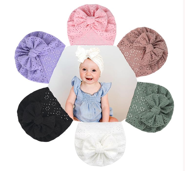 Baby Girls Turban Hat Caps Knotted Toddler Hospital Hat Bow Beanie India Headwrap for Infants Newborns2