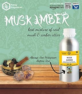 Parag fragrances MUSK AMBER ATTAR 500ML ( NATURAL COMBINATION OF MUSK ATTAR AND AMBER ATTAR ) BEST ATTAR FOR MEN, BEST ALCOHOL FREE ATTAR FOR RESALE OR USE PURP AccessoriesOSE