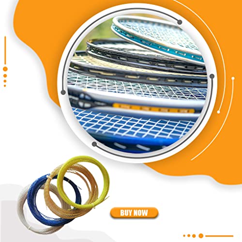 CUDDIKAJI Raquete de cordas de tênis para ambientes internos ao livre linha de nylon com 1,35 mm de