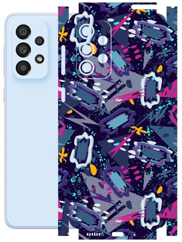 Image of AtOdds - Full Body Back Screen Guard Protector Film - Lamination Wrap Skin Sticker Compatible with Samsung Galaxy A33 (5G) | Scratchproof Matte Finish (Abstract)