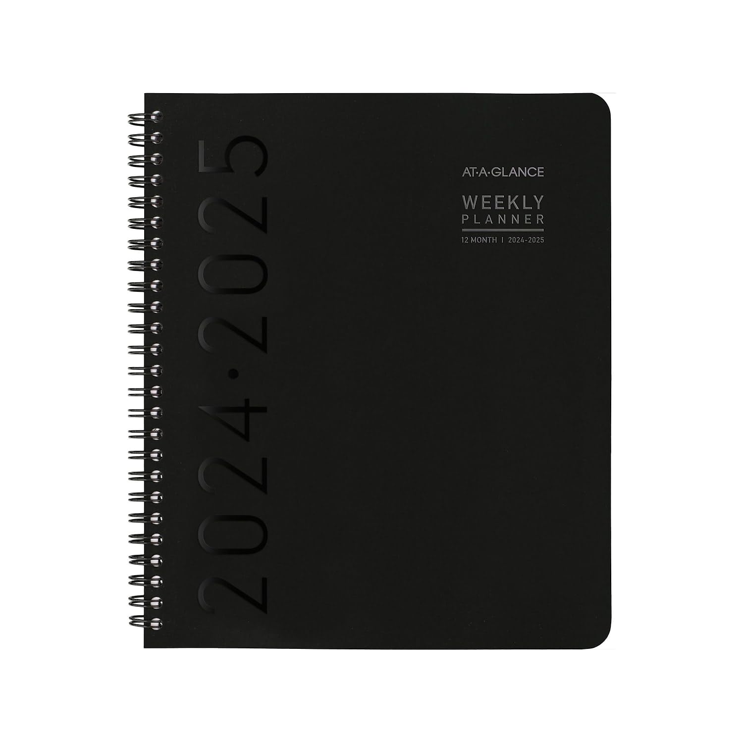 AT-A-GLANCE® 2024-2025 Agenda accademica settimanale/mensile media, 17,8 x 21,9 cm, nero, da luglio a giugno