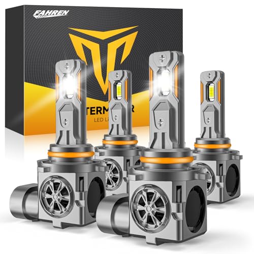 Termitor Latest 9005 9006 LED Bulbs, 100,000LM Brightness, 85000+ Hours Long Service Life, 6500K Cool White, Real 1:1 Halogen Size 9005/HB3 9006/HB4 HID Fog Lights, 3 Mins Plug N Play, Pack of 2