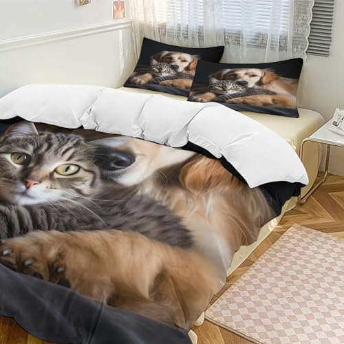 Parure De Lit Chien King Size en Microfibre de Coton Douce de Qualité - 5