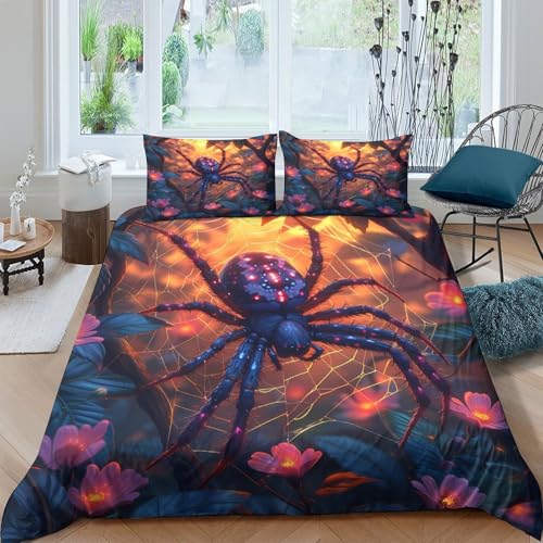 Housse de couette microfibre super douce araignée mystique 3D - 4