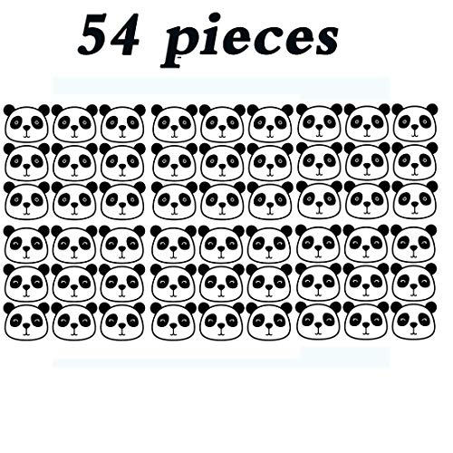 54 adhesivos de pared vinilo panda para decoración miniatura 2