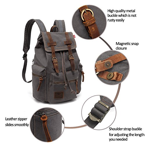 Pkuvdsl Canvas Backpack, Men Women Backpack Purse, Vintage Bookbag Rucksack For Travel School Carry On College #TOP3